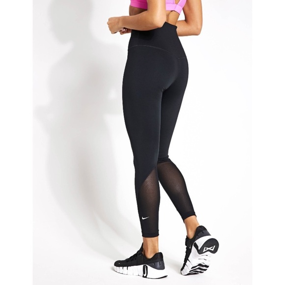 NIKE One — High Waist 7/8 Length Leggings w/ Contoured Mesh Panels MEDIUM - NWT - Picture 5 of 13